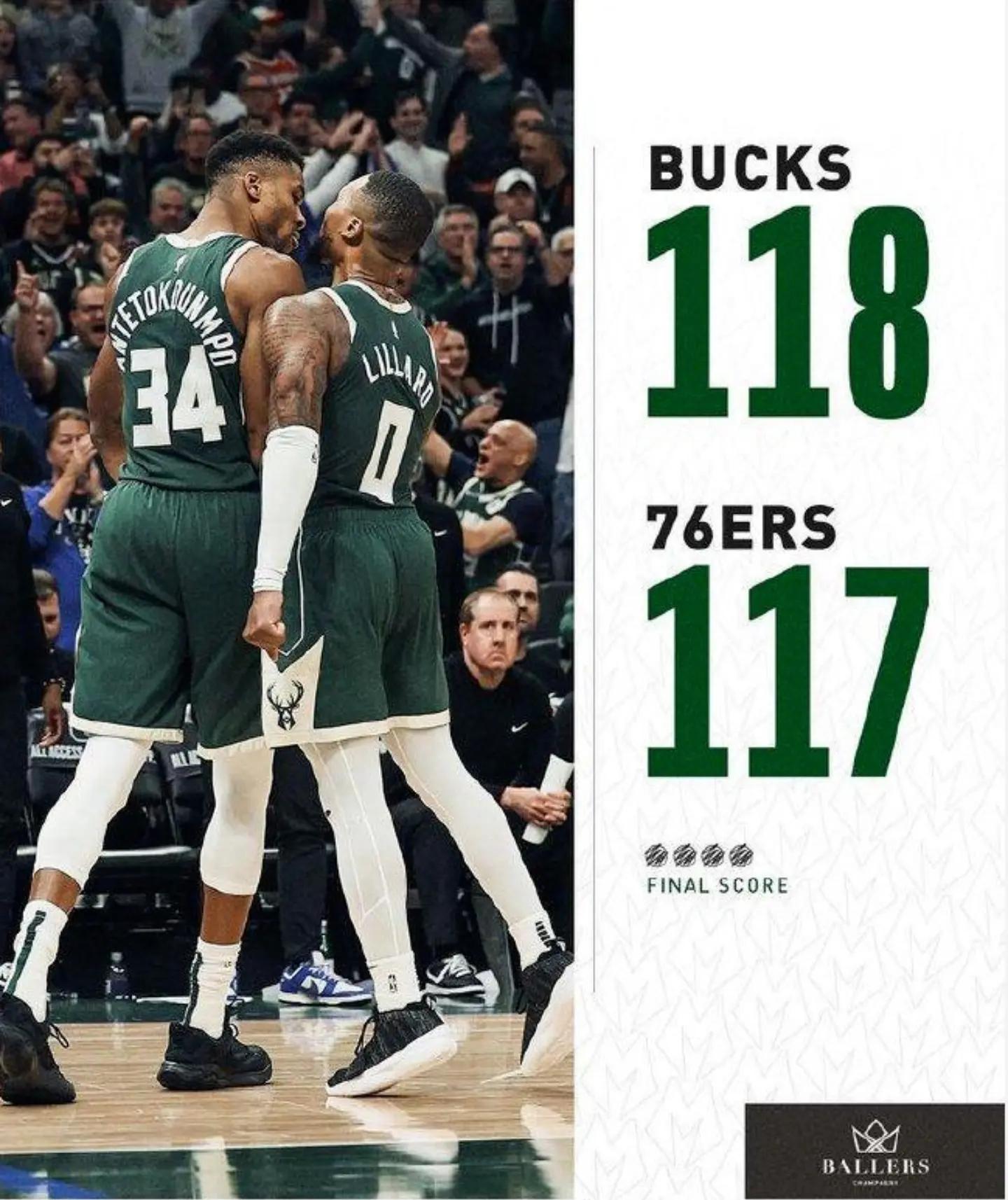 雄鹿全队轮番上阵，击败活塞